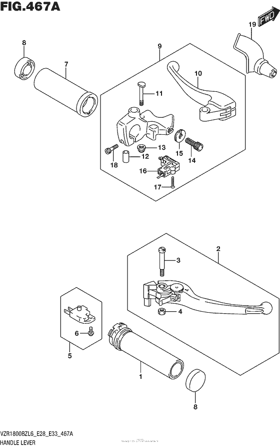 VZR1800B Рулевые переключатели
