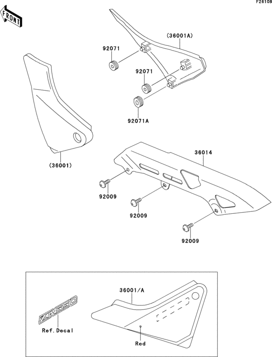 ZR550 Side cover / chain case(zr550-b4)