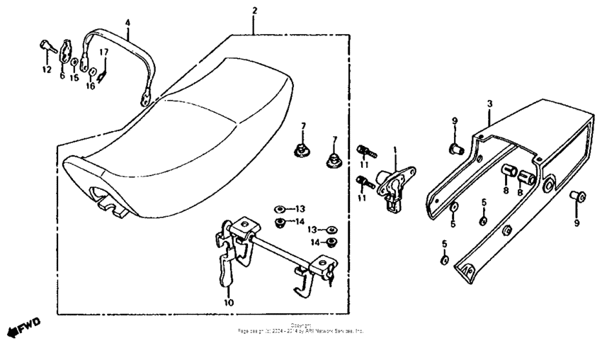 Seat + rear cowl