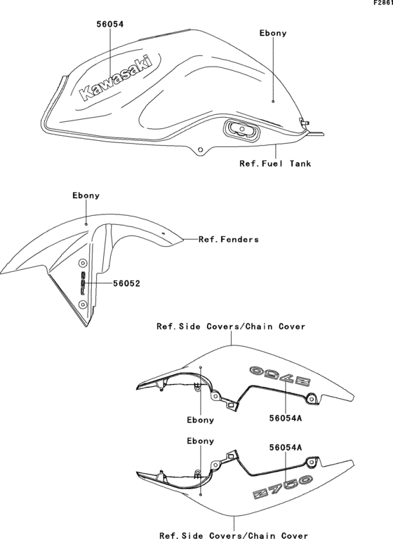ZR750 Decals(ebony)(mbf)