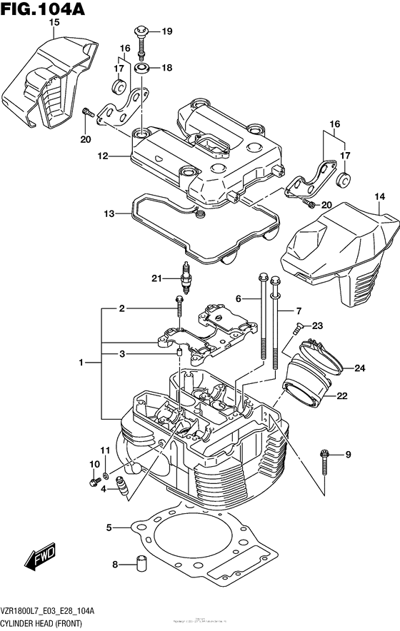 Cylinder Head (Front) (Vzr1800L7 E28)