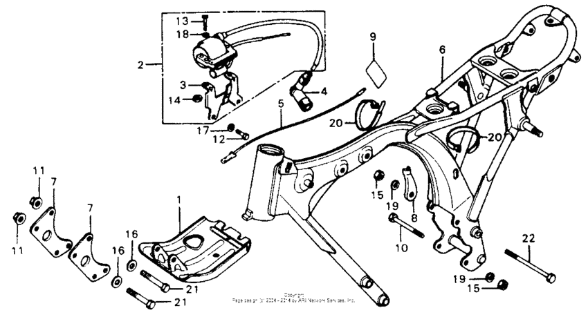 Frame + ignition coil