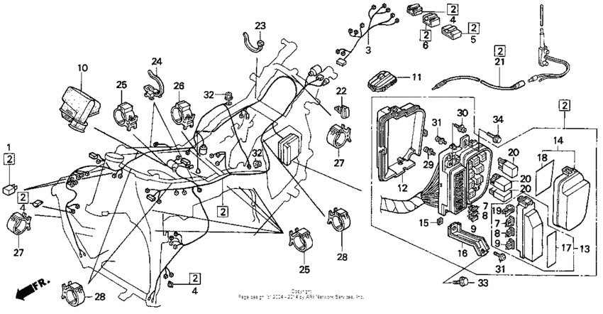 GL1500I I wire harness