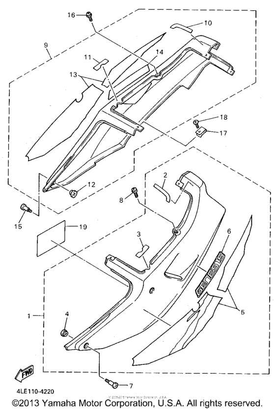 YZF750RFC Боковые обтекатели