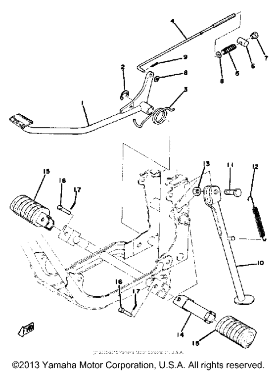 Stand - footrest - brake pedal