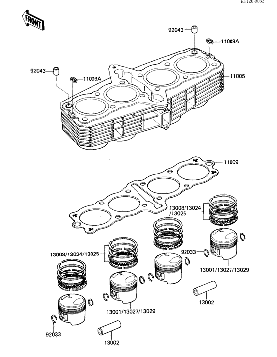 Cylinder/pistons
