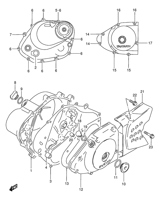 Crankcase cover ass`y  (v