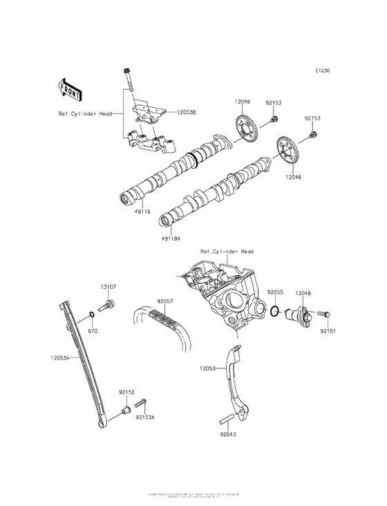 ZX636 Распред вал