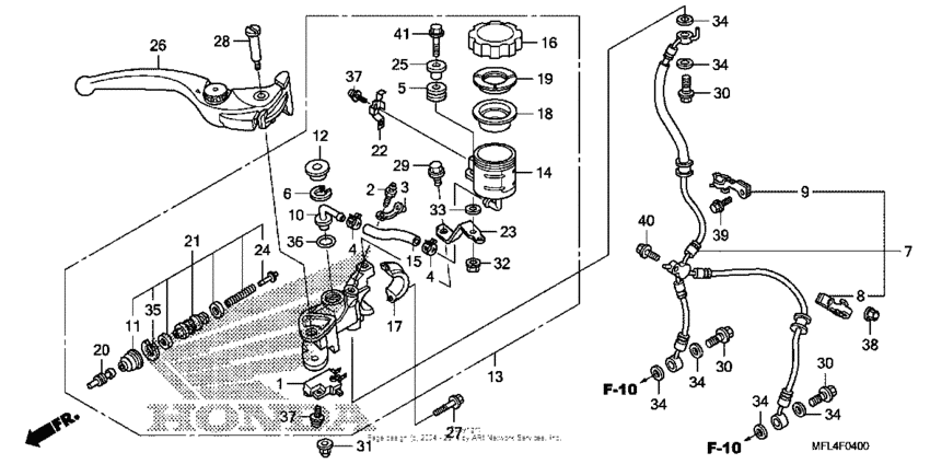 Front brake master cylinder (cbr1000rr)