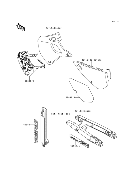  Decals(kdx250-d4 / d5)