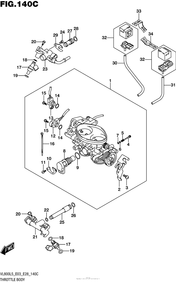 VL800B Throttle Body (Vl800Tl5 E03)