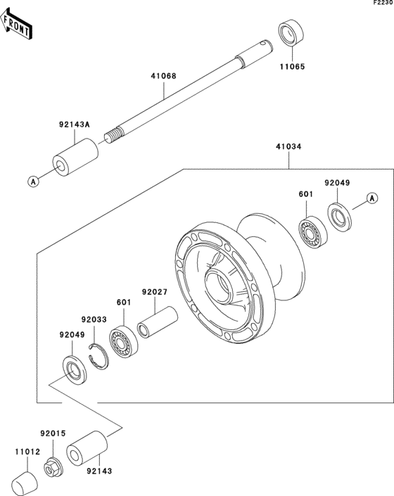 VN800 Переднее колесо