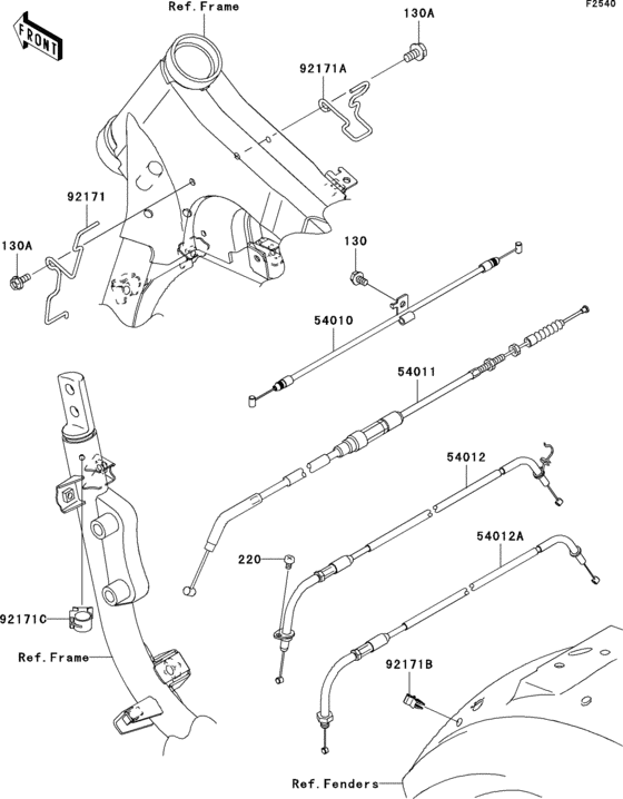VN900 Тросы управления