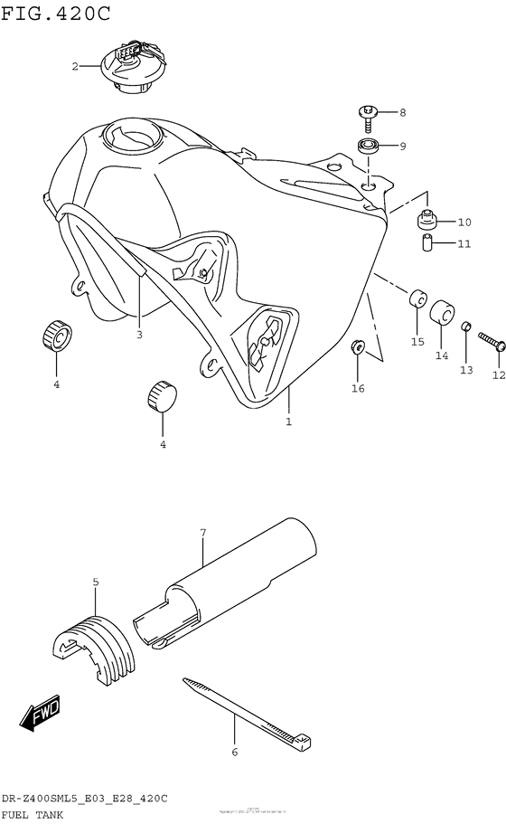 Fuel Tank (Dr-Z400Sml5 E33)