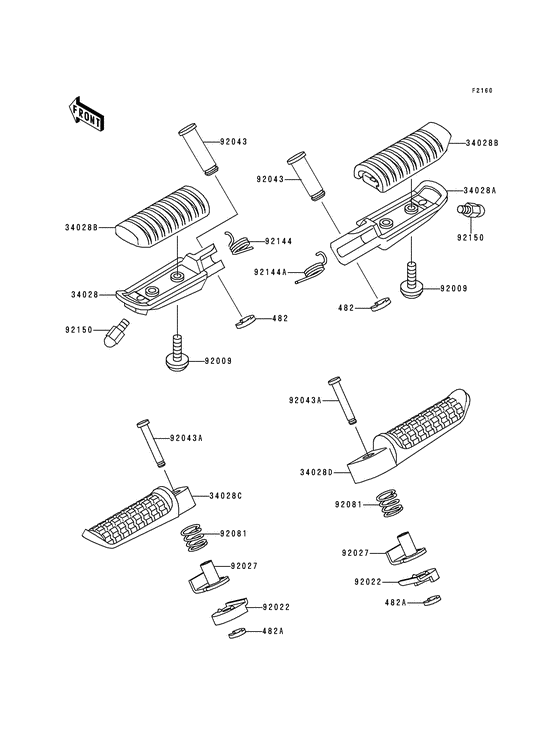 ZR750 Подножки