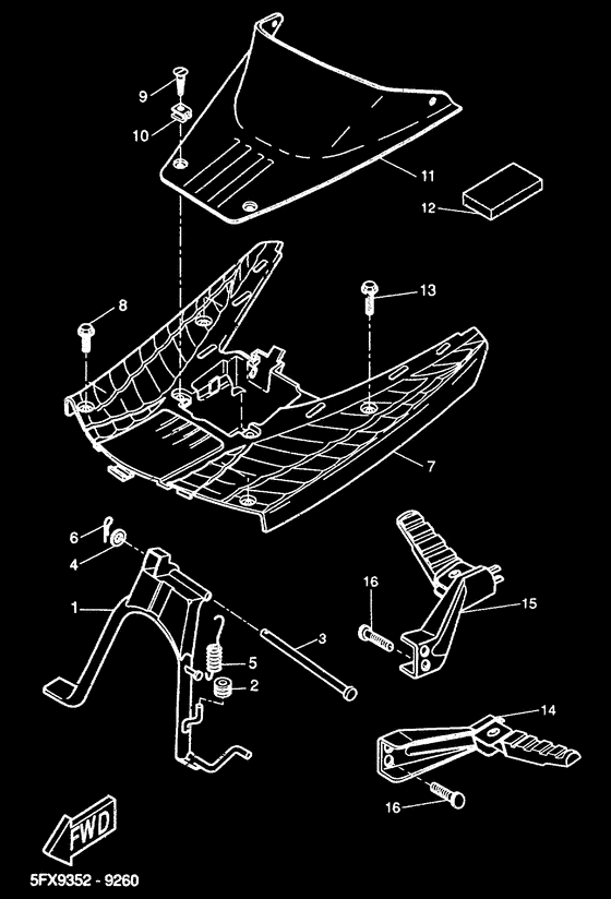 CW50RS Stand. footrest