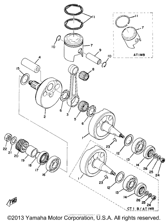 Crank & piston