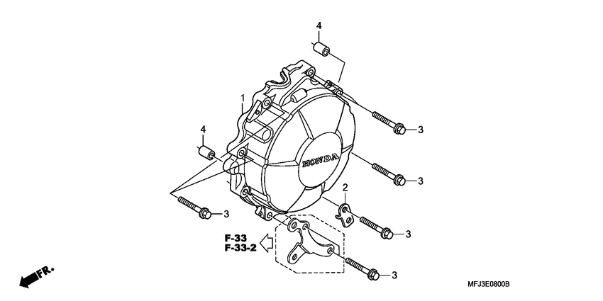 CBR600RR (ABS) Крышка генератора