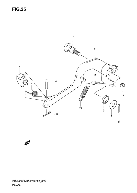 DR-Z400 Передний суппорт