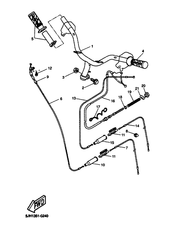 Steering handle. cable