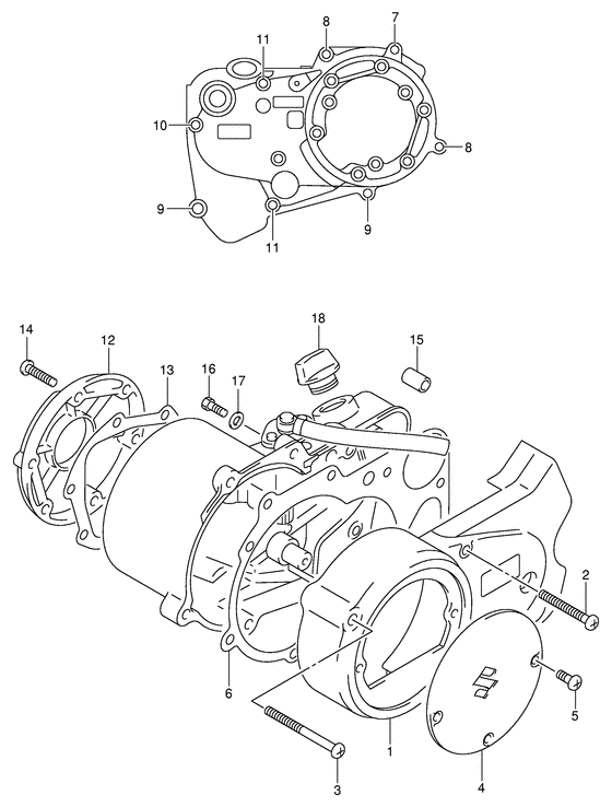 Crankcase cover ass`y  (v