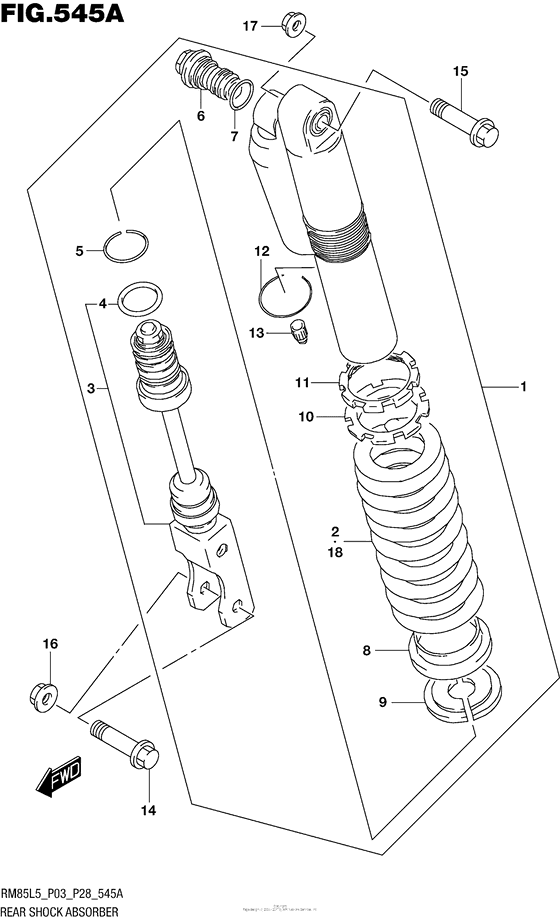 Rear Shock Absorber (Rm85L5 P03)