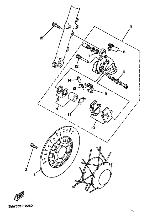 Front brake. caliper