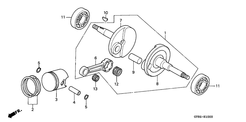 Crankshaft/piston