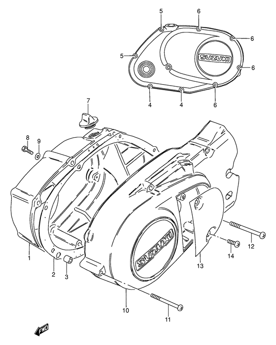 Crankcase cover ass`y  (v