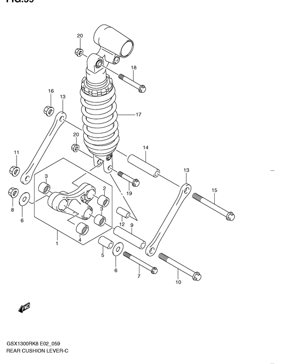 GSX1300R Втулки заднего рычага