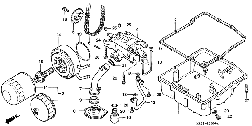 Oil filter/oil pan/ oil pump