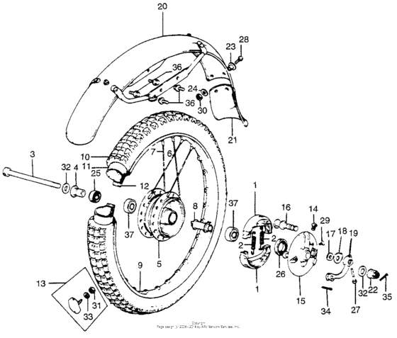 Front wheel + front fender