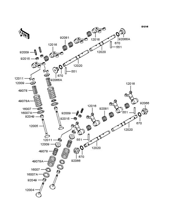 Rocker arms/valves