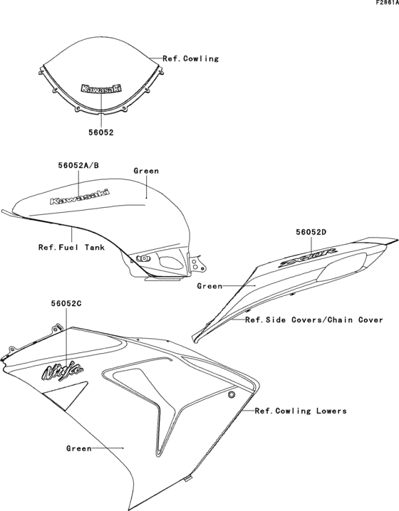 ZX1000 Decals(green)(d6f)
