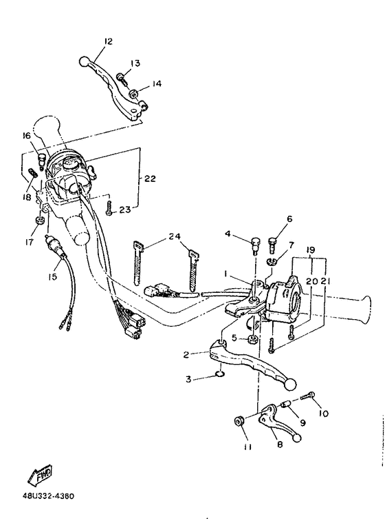 Handle switch. lever
