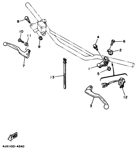 Handle switch. lever