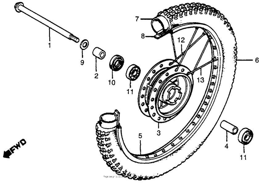 Front wheel 79-82