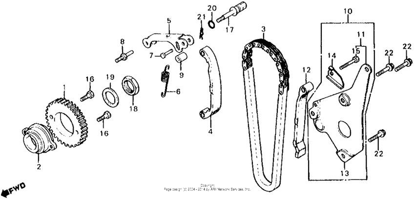 Cam chain + tensioner