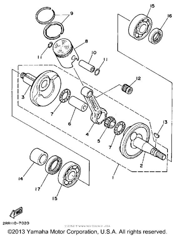 Crankshaft-piston