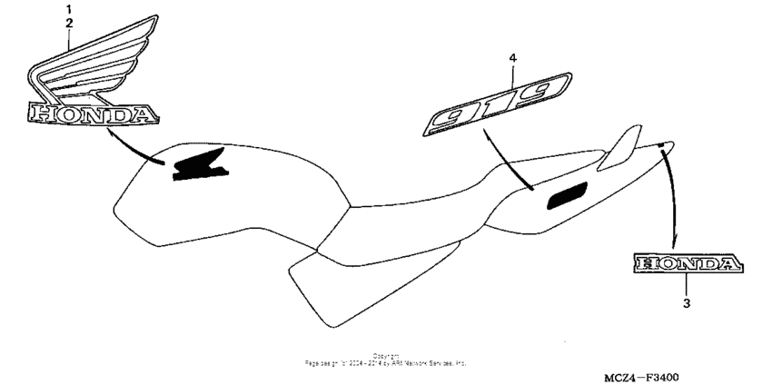 CB900F Наклейки