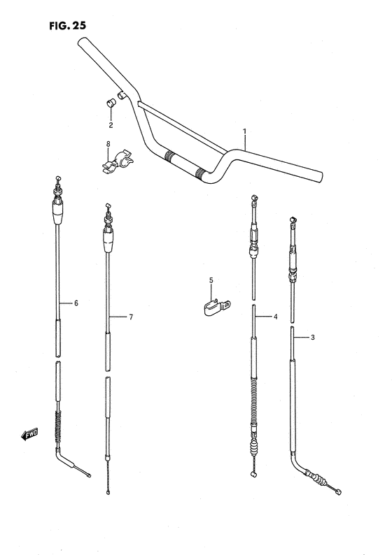 Handlebar - control cable