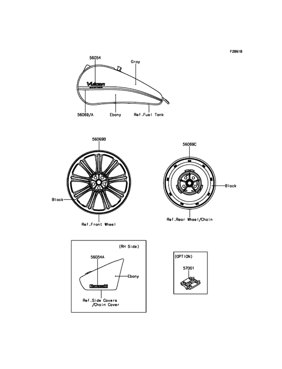 VN900 Decals(Ebony / Gray)