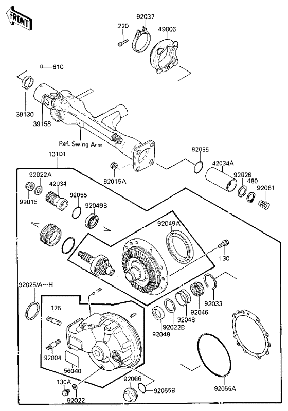 Drive shaft/final gears