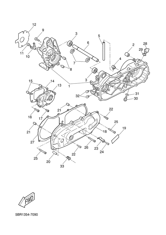 YQ50 Картер двигателя