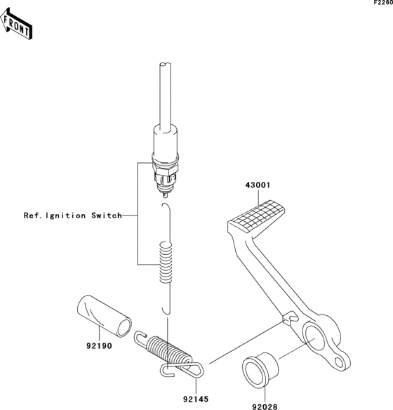ZX636 Педаль тормоза