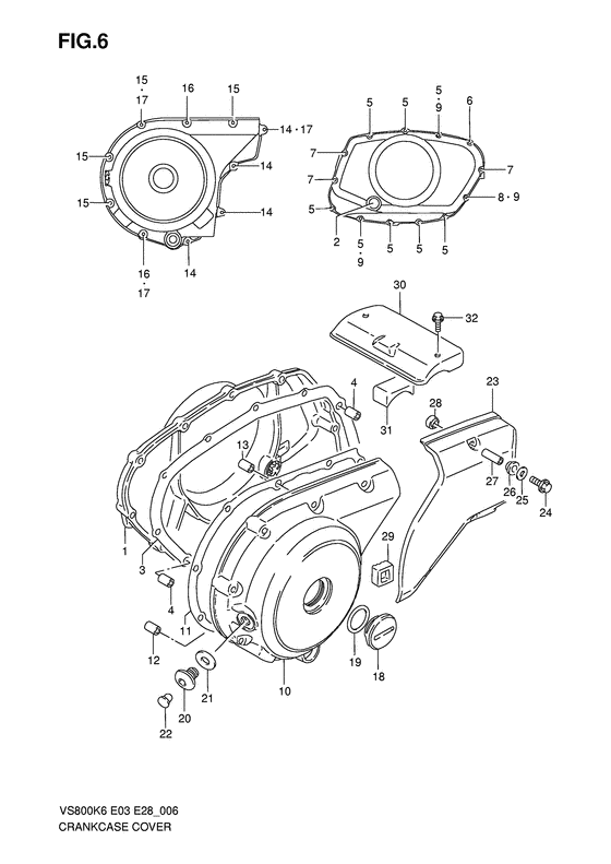 Crankcase cover ass`y  (v