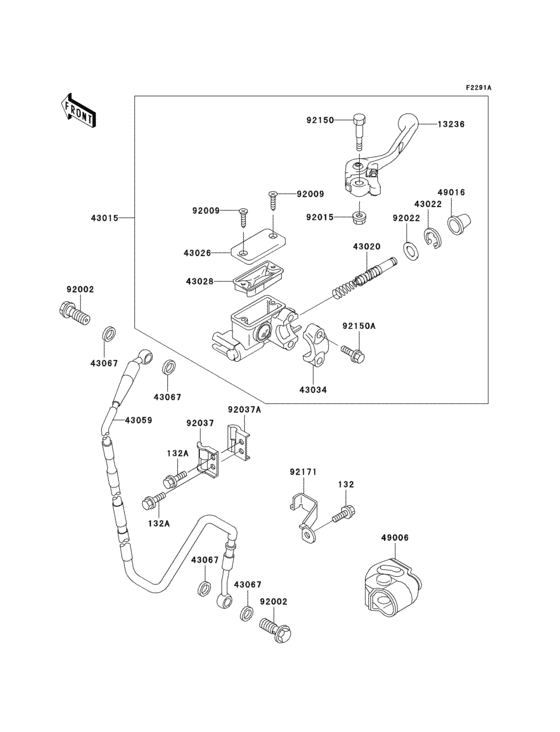 Front master cylinder(kx500-e16)