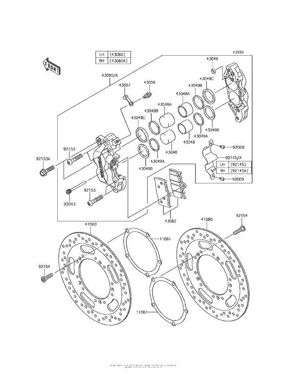 VN1700 Передний тормоз