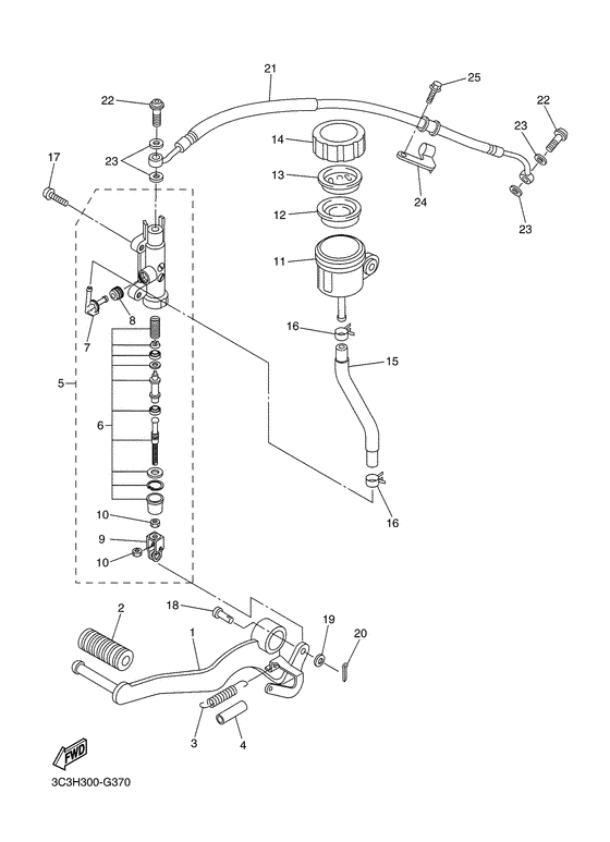 FZ1-NX Задний торм цилиндр