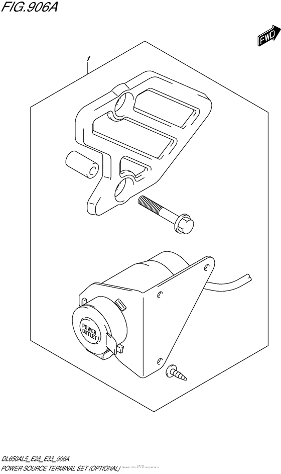 DL650 (ABS) Power Source Terminal Set (Optional)